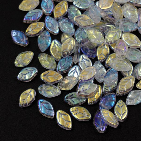 Listek szklany Crystal AB 12x8mm [10szt]