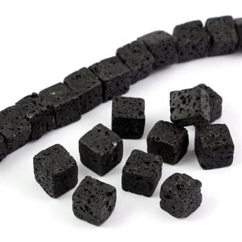 Lawa wulkaniczna czarna kostka 6mm