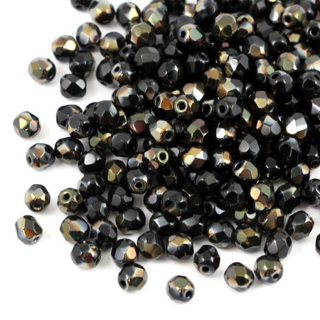 Fire Polish 4mm Jet Valentinite [20szt]