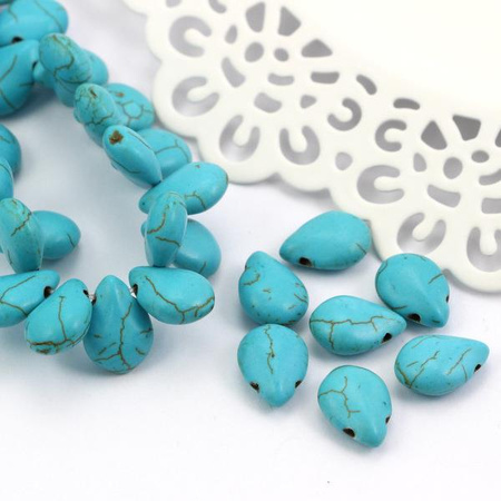 Howlit turkusowy łezka wszerz 14x10mm