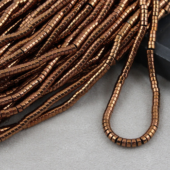 Hematyt brązowy dysk gładki 4x2mm [sznur 40cm]