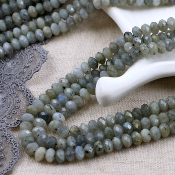 Labradoryt oponka fasetowana 6x4mm [sznur 39cm]