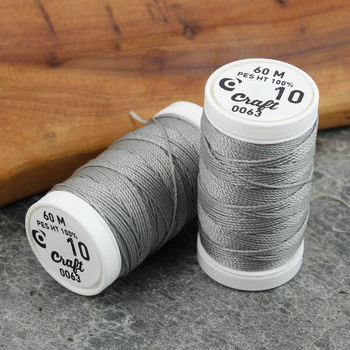 Supermocne nici Craft popielate nr 10 [szpula 60m]