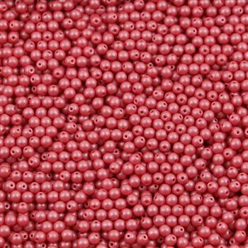 Round Beads Powdery - Pastel Maroon 3mm [50szt]
