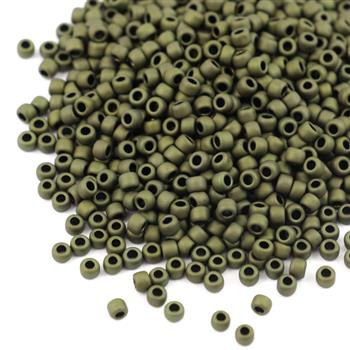 Toho Round 8/0 Matte-Color Dk Olive[10g]