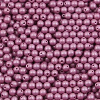 Round Beads Powdery - Lavender 6mm [20szt]