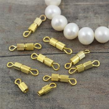 Zapięcie metalowe skręcane złote 14mm [10szt]