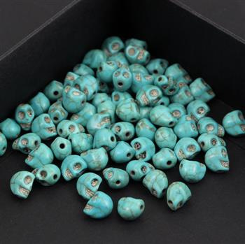Howlit turkusowy czaszka 8x7mm