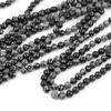 Obsydian śnieżny kula gładka 6mm [sznur 39cm]