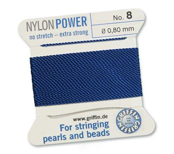 Griffin Nici nylonowe z igłą dk blue 0,80mm [2m]