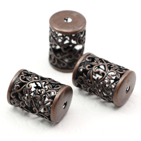 Metalowy wałek ażurowy miedziany 30x20mm
