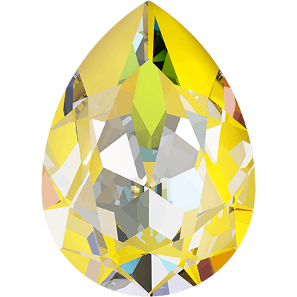 4320 Swarovski Pear Fancy Stone 14X10mm Sunshine DeLite