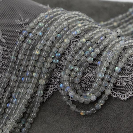 Labradoryt kula gładka 3,5mm [sznur 40cm]