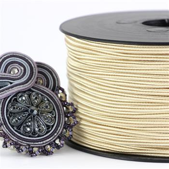 Sznurek sutasz acetat ITALY 2,5mm champagne [1metr]