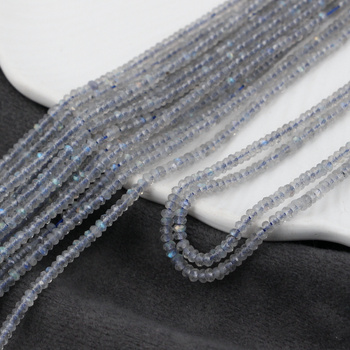 Labradoryt oponka fasetowana 3x2mm [sznur 39cm]