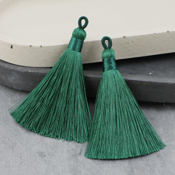 Chwost z pętelką zielony 70 mm