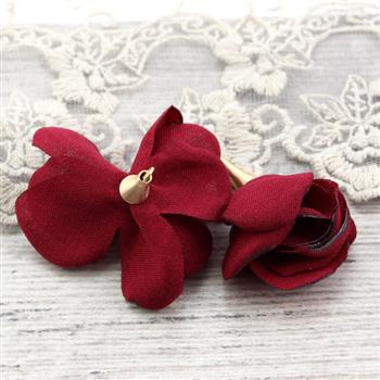 Ozdobny kwiatek w tulejce bordowy 50mm