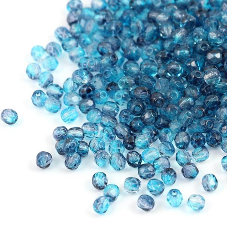 Fire Polish 3mm Aqua Montana Two Tone [40szt]