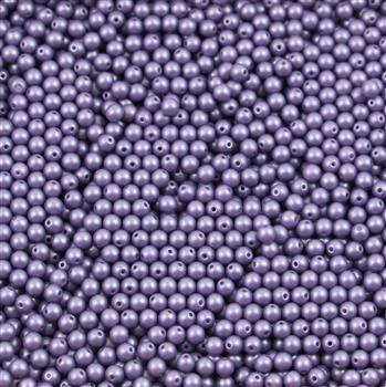 Round Beads Powdery - Lilac 3mm [50szt]