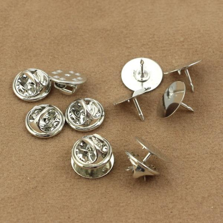 Baza przypinki / broszki z talerzykiem 12mm