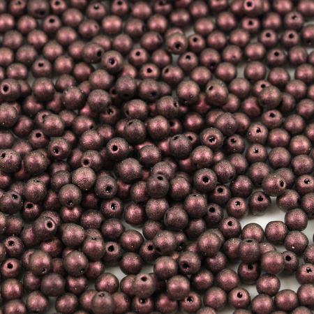 Round Beads Jet Polychrome Dark Violet 4mm [50szt]