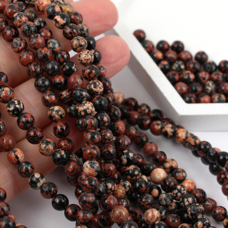 Obsydian brązowy kula gładka 6mm