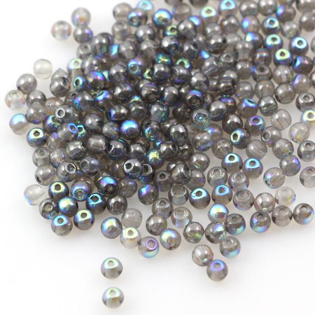 Round Beads Crystal Glittery Graphite 3mm [50szt]