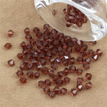Preciosa Bicone Bead Rondelle Light Burgundy 4mm [20szt]