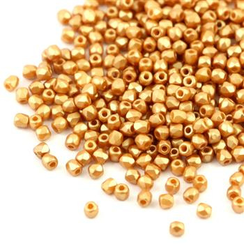 Fire Polish 2mm Alabaster Pastel Amber [80szt]