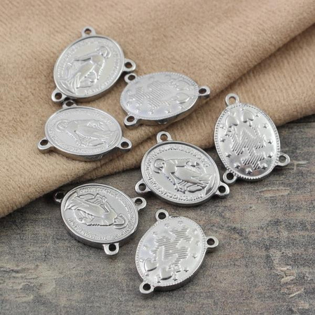 Zestaw do samodzielnego wykonania różańca z kul sodalitu 6mm i stali szlachetnej