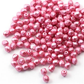 Fire Polish 4mm Alabaster Pastel Pink [40szt]