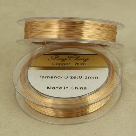 Drut miedziany KC GOLD 0,3mm/12m
