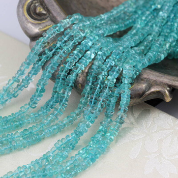 Apatyt niebieski oponka gładka 4x2mm [sznur 40cm]