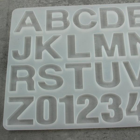 Forma silikonowa do odlewów z żywicy litery i cyfry
