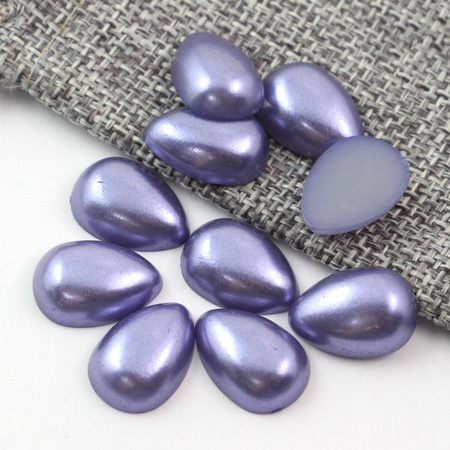 Kaboszon akrylowy fioletowa łezka 18x13mm [10szt]