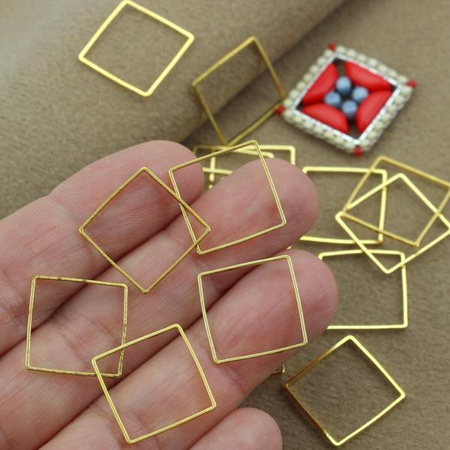 Geometrix metalowa baza kwadrat złota 15x15mm