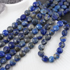 Lapis lazuli z pirytem moneta fasetowana 8mm