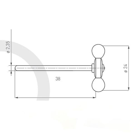 Szczotka do polerowania NIQUA bawełniana miękka 24mm na trzpieniu