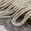 Perła słodkowodna kremowa nieregularna kula 6mm [sznur 35cm]