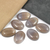 Kaboszon agat szary owal 25x18mm