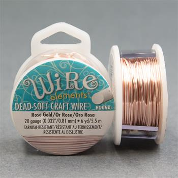 Beadsmith Drut miedziany ROSE GOLD 0,8mm/5,5m