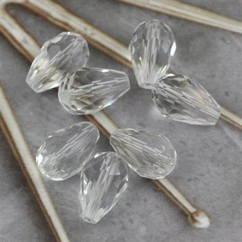 Kryształek szklany kropla fasetowana crystal 15x10mm