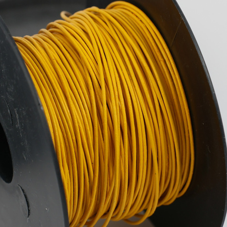 Rzemień skórzany żółty 1mm [1metr]