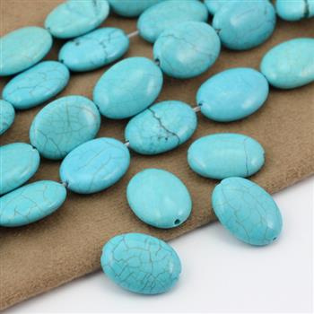 Howlit turkusowy owal 18x13mm