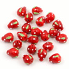 Koralik szklany truskawka 15x11mm