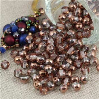 Round Beads Crystal Capri Gold 4mm [50szt]