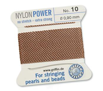 Griffin Nici nylonowe z igłą beige 0,90mm [2m]