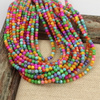 Muszla mix kolor kula gładka 3mm [sznur 38cm]
