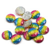 Kaboszon z żywicy moneta tęczowa 16mm