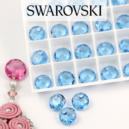 6430 Swarovski Classic Cut Pendant 8mm Aquamarine